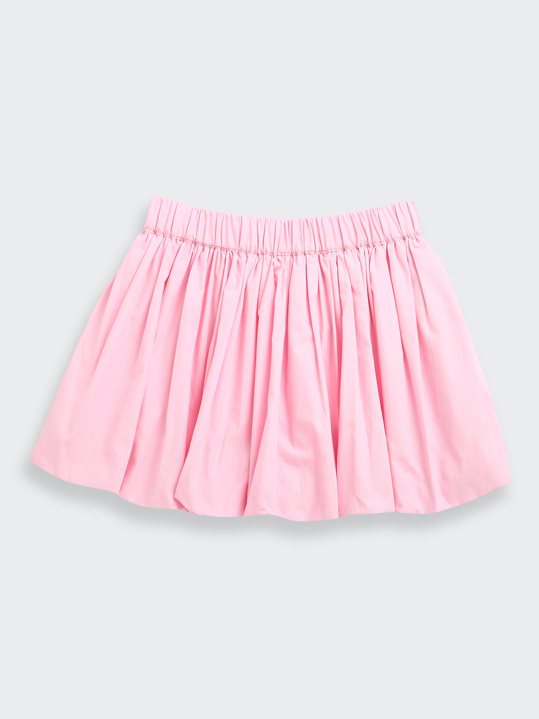 PINK STYLISH SKIRT WITH WHITE FLOWERS ATTACHED - BALLOON STYLE