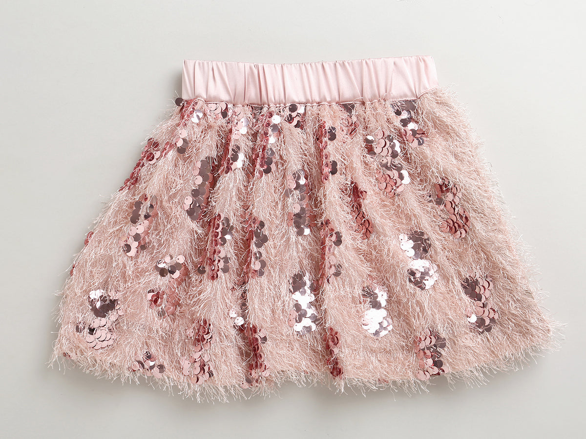 Hand Embroidery Red Sweatshirt Joy With Skirt