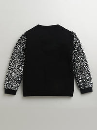 Black & Silver Festive Sweatshirt & Skirt Set