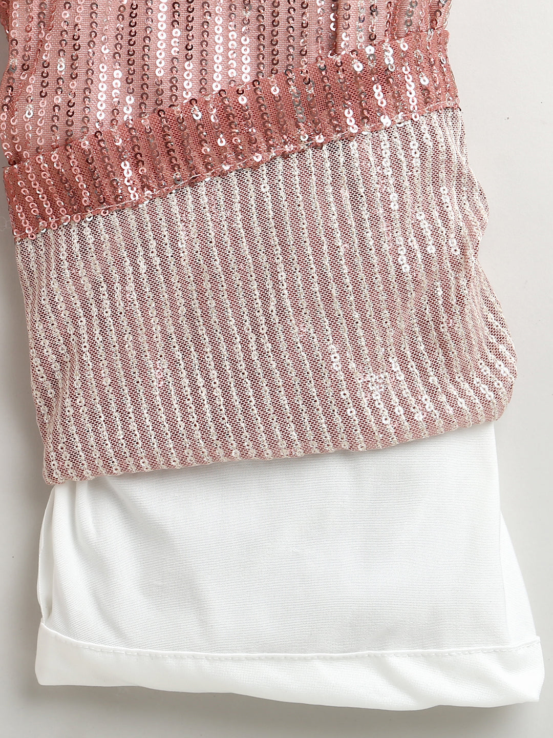 Girls Shaded Rose Gold One Shoulder Stylish Jumpsuit