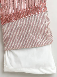 Girls Shaded Rose Gold One Shoulder Stylish Jumpsuit