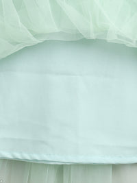 Mint Green Sequins Elegant Festive Dress