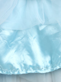 Blue Shaded Sequins Festive Elegant Party Dress