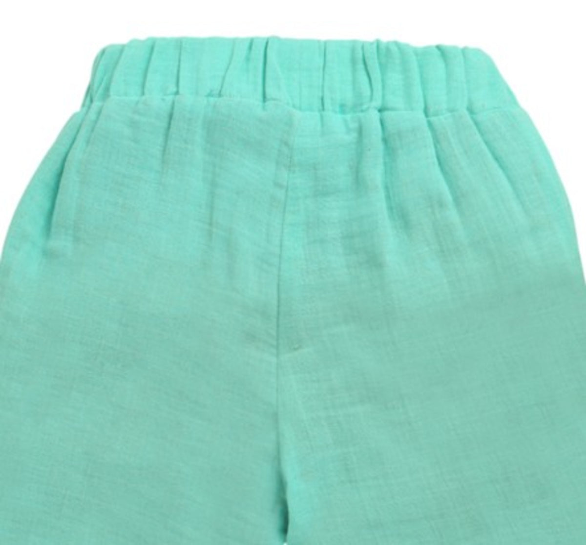 Light Green Solid Soft Cotton Short