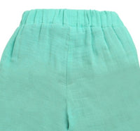 Light Green Solid Soft Cotton Short