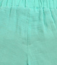 Light Green Solid Soft Cotton Short