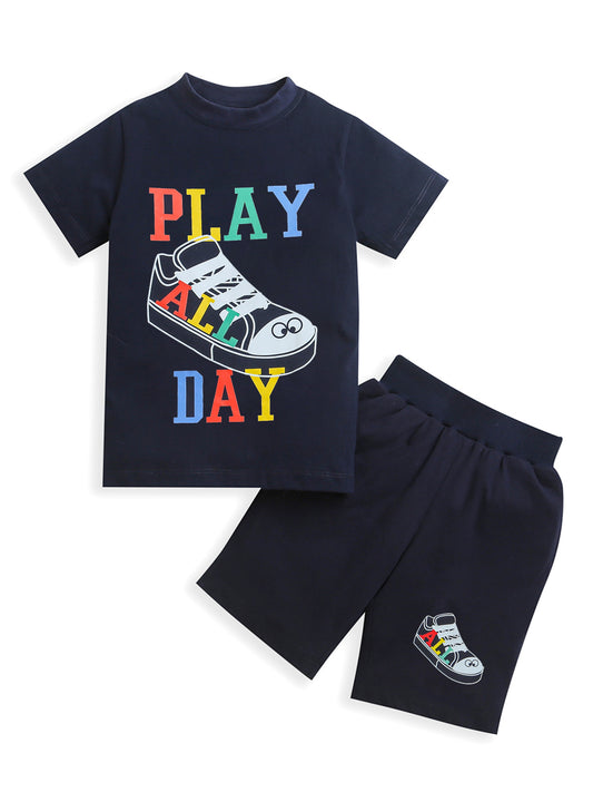 Boys Pure Cotton Play Day Sneaker Co-rd Set