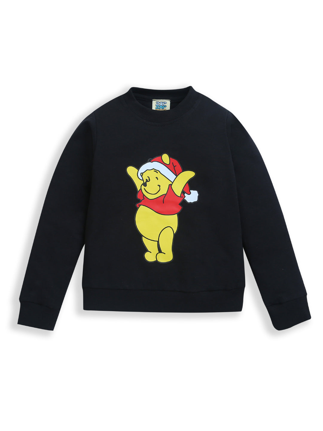 Pooh様 Black PooH Print Full Sleeve Premium Cotton T-shirt Sweatshirt