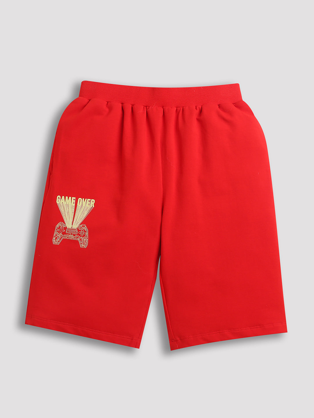 Red and White Future & Game Over Print Boys Shorts (Pack of 2
