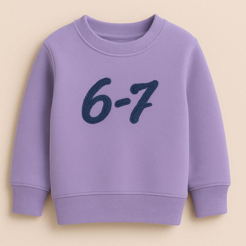 Lilac Sweatshirt With 6-7 GenZ Word