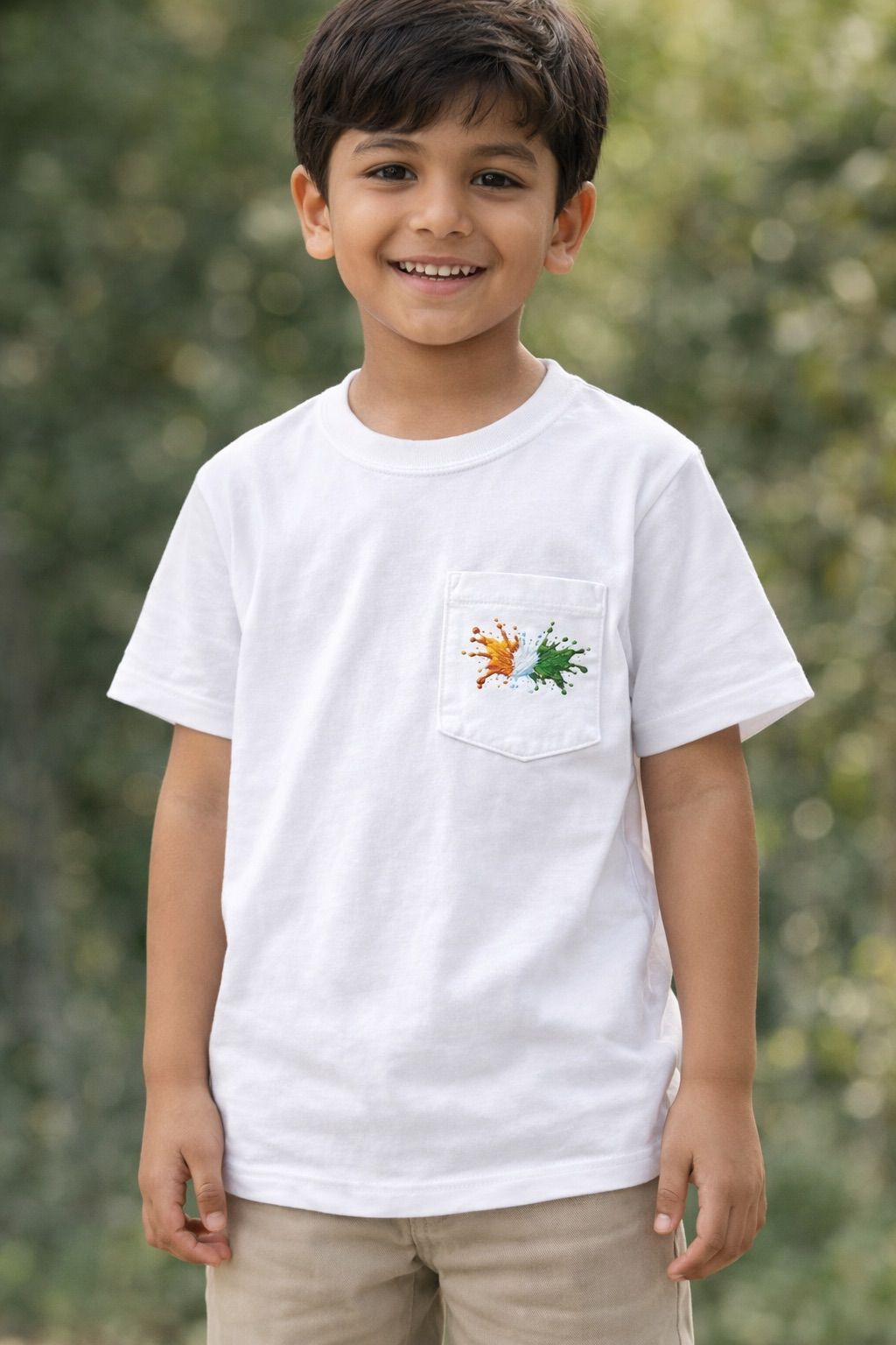 Kids Republic Day White Tshirt