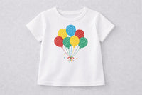 GIRLS T-SHIRT WITH BUNCH OF BALLOONS