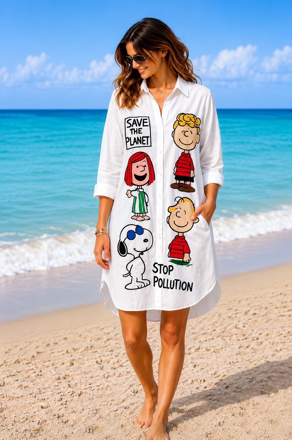 The "Mama & Mini" White Printed Shirts