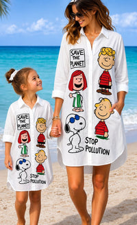 The "Mama & Mini" White Printed Shirts