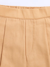 Light Brown Boys Embroidered Shirt & Shorts Co-ord Set (Copy)