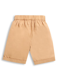 Light Brown Boys Embroidered Shirt & Shorts Co-ord Set (Copy)