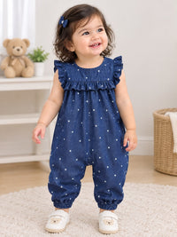 Blue All Over Dot Pattern Romper
