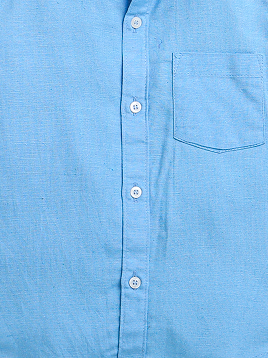Sky Blue Half Sleeve Collar Neck Shirt with Pocket – ZipZapZoop