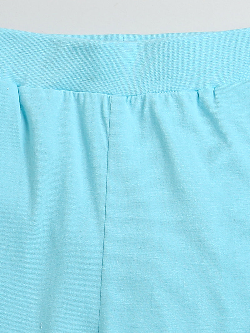 Pure Cotton Sky Blue Gamer Print Co-Ord Set